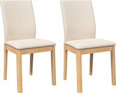 Produktbild von Esszimmerstühle mit Kissen 2 Stk. Massivholz Gummibaum