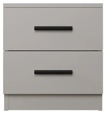 Nachtkästchen Alella, 2 Schubladen, Beige, 39,6x43x33,5 cm