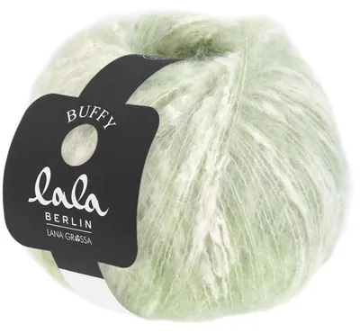 Produktbild von Lana Grossa lala Berlin Buffy, Farbe:004 - Pastellgrün/Rohweiß