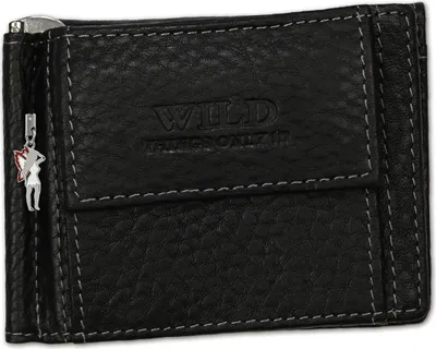 Image de Wild Things Only RFID Blocker Dollarclip hommes noir cuir D2OPJ121S