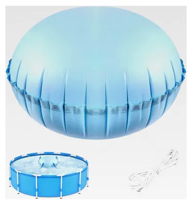 Produktbild von Rundes Poolkissen für den Winter, Pool Winterkissen mit Loch und Schnur, Aufblasbare Poolabdeckung, 120x120cm Luftkissen für winterfeste Poolabdeckung