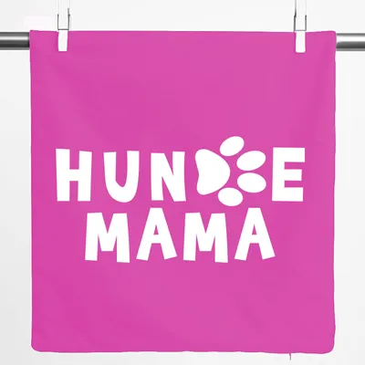 Produktbild von Huuraa Kissenbezug Hundemama Tapse 40x40cm Fuchsia Baumwolle Dekokissenbezug Geschenkidee