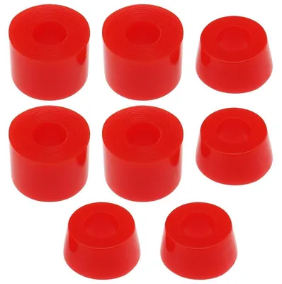 Image de Bushing pour skateboard enPolyuréthane92A, lot de 2, de couleur rouge, pour longboard et autres