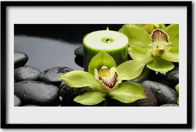 Produktbild von Bild 60x40 MDF-Rahmen Wandkunst Orchidee Blumen