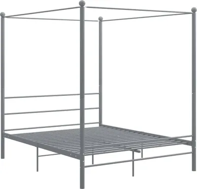 Obrázok produktu pre vidaXL Posteľ s baldachýnom Grey Metal 160x200 cm