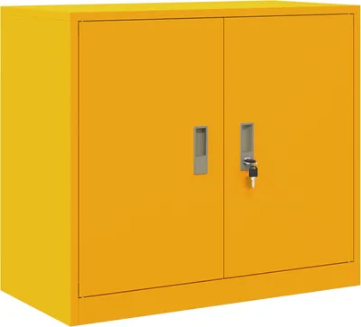 Image de Armoire de rangement Jaune moutarde 80 x 40 x 70 cm Acier