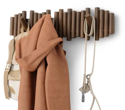 Produktbild von Umbra Picket, Drinnen, Universalhaken, Walnuss, Pinienwald, Stahl, 2,3 kg, 610 mm