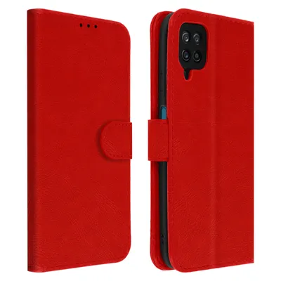 Produktbild von Avizar, Klappetui aus Kunstleder für Samsung Galaxy A12, Rot