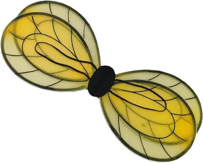Productafbeelding van Bijenkostuum Vleugels - Accessoire Carnaval - Feestelijke Aankleding - Creatieve Vleugels - 60 cm - Geel