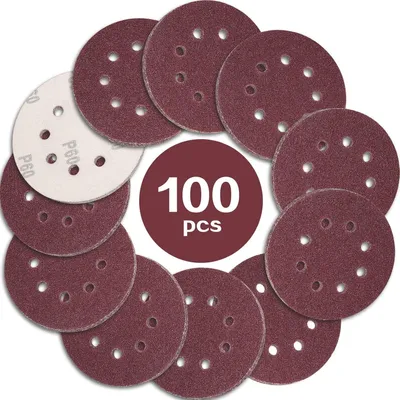Produktbild von Schleifpapier Klett 125mm 60 Körnung 100 Stück 8 Loch für Exzenterschleifer