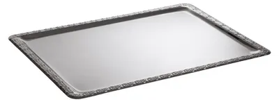 Produktbild von APS 384 Tablett SCHÖNER ESSEN, 63,5 x 44,5 cm, Edelstahl, mit Dekorrand,  Germany