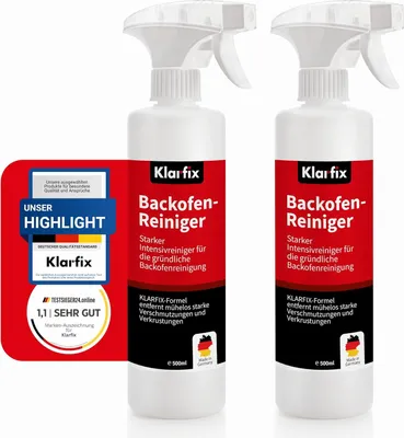 Produktbild von Backofenreiniger | Intensivreiniger gegen Fett, Eiweiß & Verkrustungen | Für Backöfen, Herdplatten, Dunstabzugshauben & Grills | Schonend zu Edelstahl & Emaille | Germany (2x 500ml)