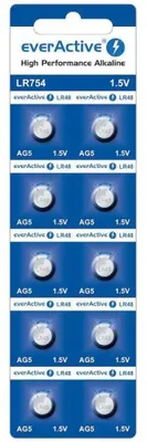 Zdjęcie produktu dla Bateria Alkaliczna Mini Everactive Ag5 G5 Lr754 Lr48 - Blister 10 Sztuk