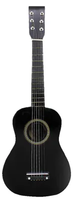 Image de Jouet musical en bois de 23 pouces pour apprendre la guitare, destiné aux enfants, aux jeunes et aux débutants (noir)