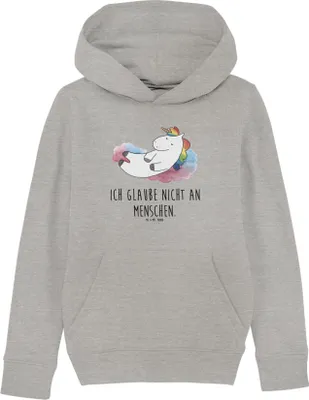 Produktbild von Mr. & Mrs. Panda Kinderpullover Einhorn Wolke 7 12-14 Jahre (152/164) - Heather Grey - Geschenk, Glaube, Sweatshirt, Hoodie, Einhörner, Unicorn, Lustig, Menschen, Sweater