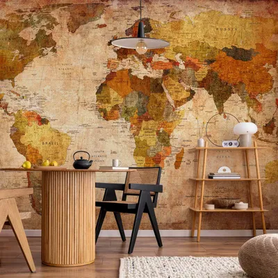 Produktbild von Vlies Fototapete - Old World Map 450x315 cm Karten k-A-0315-a-a