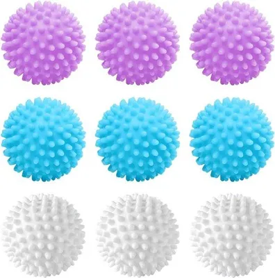 Immagine prodotto di Palline di lana per la lavatrice-asciugatrice - 9 pezzi - Palline di lana fai da te per la casa e i capi di abbigliamento.
