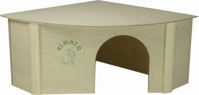 Produktbild von Elmato 10025 Eckhaus für Zwerghasen, 29x29x16cm