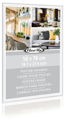Zdjęcie produktu dla Ramka na plakat 50 x 70 cm plastikowa biała