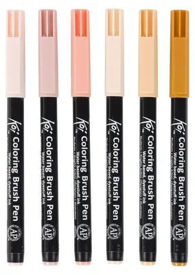 Image de SAKURA POXBRMAN6 SAKURA Manga-Set Koi Coloring Brush, étui de 6 pièces