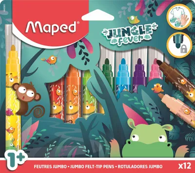 Produktbild von Maped - Filzstift Jungle Fever Set mit 12 Farben