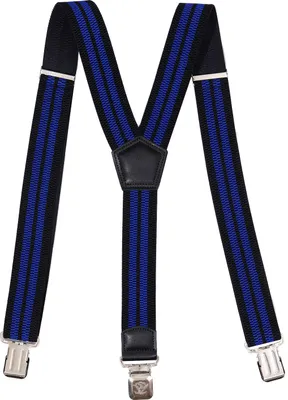 Produktbild von Y Hosenträger Streifen 4 cm Blau Schwarz