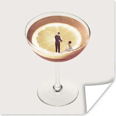 Produktbild von MuchoWow® Poster Alkohol - Jahrgang - Schnaps 50x50 cm - Wohnzimmerdekoration