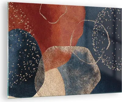 Produktbild von Bilder auf glas - Einteilig - Die Farben Formen Geometrie - 70x50cm - Glasbilder - Wandbilder - Bilder - Wanddekoration aus Glas - Glas Bilder - Wandbild auf Glas - GAA70x50-5098