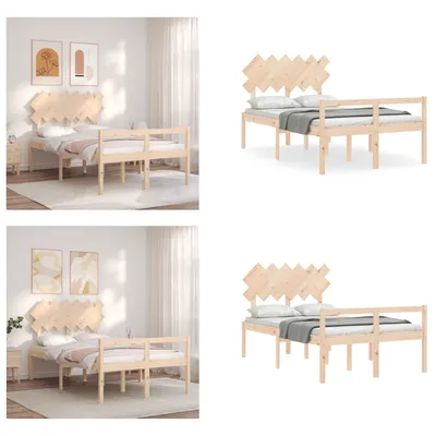 Produktbild von vidaXL Seniorenbett mit Kopfteil 120x200 cm Massivholz - Seniorenbett - Seniorenbetten - Bett Für Senioren - Betten Für Senioren