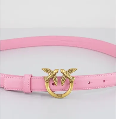 Produktbild von Skórzany pasek z klamrą Pinko LOVE BERRY H2 BELT 100143-A0F1 różowy (2 cm) 100143A0F1-P31Q