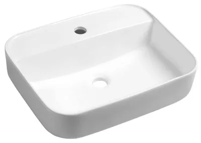 Immagine prodotto di Lavabi Sapho - Lavabo da appoggio, 500x400 mm, con 1 foro per rubinetto, senza sfioratore, bianco AR452
