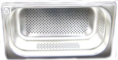 Produktbild von GN 1/3 Gastronormbehälter GN-Behälter Edelstahl 4 Liter Tiefe 100mm GELOCHT