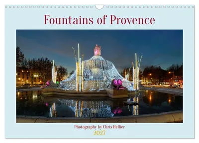 Produktbild von Brunnen der Provence (Wandkalender 2027, DIN A3, Querformat), CALVENDO 12-Monats-Wandkalender