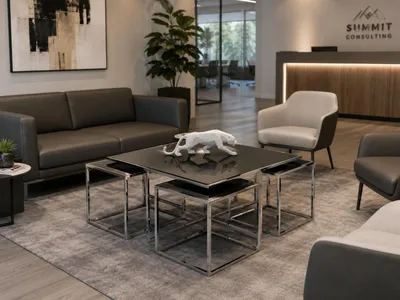 Produktbild von Couchtisch Luxus Modern Wohnzimmer Silber Neu Elegant Stilvoll Metall
