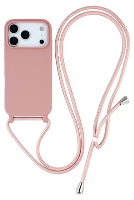 Produktbild von iPhone 17 Pro Max Hülle - Coverup Silikon Back Cover mit Handykette - Rosa