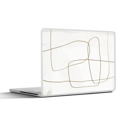 Produktbild von MuchoWow® Laptop Aufkleber Sticker Cover Kunst - Abstrakt - Braun 25x18 cm - Laptop-Deko