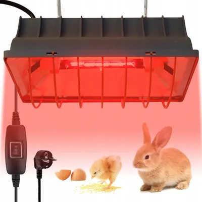 Zdjęcie produktu dla Lampa Grzewcza Czerwone Światło 250 W Dla Piskląt Kaczek Promiennik Ciepła