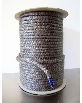Produktbild von Runder Heißsiegel, Glasschnur, Öfen, Kamine, 550°C, Schwarz – 3 Meter – 14 mm