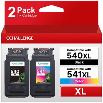 Produktbild von ECHALLENGE PG-540 XL CL-541 XL Kompatibel für Canon Druckerpatronen 540 541 Multipack Patronen für Pixma TS5150 MG3650 MG3600 MG4250 MX475 MX375 MX535 MG3150 MG3500 (1 Schwarz, 1 Farbe)