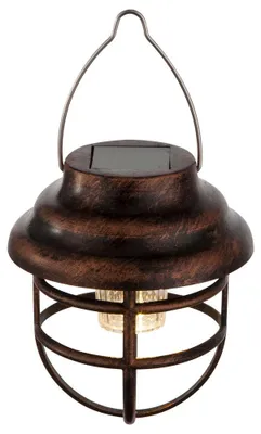 Produktbild von LED Solar Hängeleuchte, rostfarben, H 14 cm