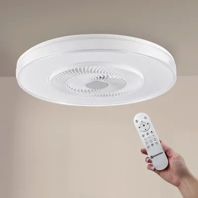 Produktbild von Deckenventilator – 42 W LED-Beleuchtung – Aluminium und Kunststoff – Für Wohnzimmer und Zuhause