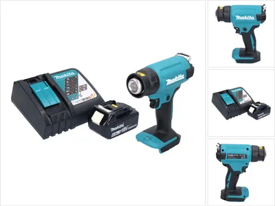 Produktbild von Makita DHG 180 RG1 Akku Heißluftgebläse 18 V 550 °C + 1x Akku 6,0 Ah + Ladegerät
