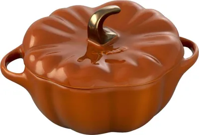 Produktbild von Staub Kürbis cocotte Ceramic by Staub Kochgeschirr 14,8 x 11 x 18,5cmSonderform Zimt