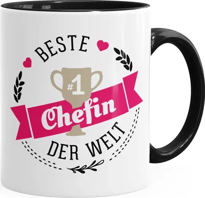 Produktbild von Kaffee-Tasse beste Chefin der Welt Geschenk für Chefin MoonWorks® schwarz unisize