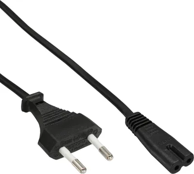 Image de InLine® 16654S Netzkabel, Netzstecker auf Euro 8 C7 Stecker, 1,5m