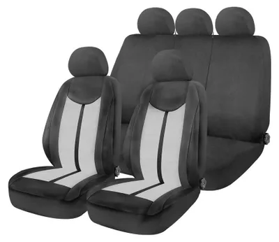 Produktbild von AMiO Auto Sitzschonbezug Sitzbezüge Set Universal Schwarz Grau