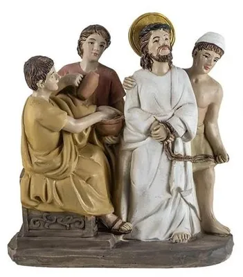 Harzfigur – Urteil des Herodes, handbemalt, 11 cm