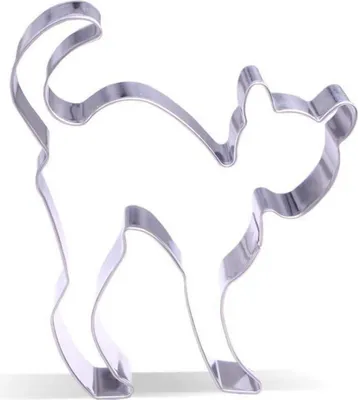 Obrázok produktu pre 10,7 cm vykrajovač na sušienky Scared cat z nehrdzavejúcej ocele