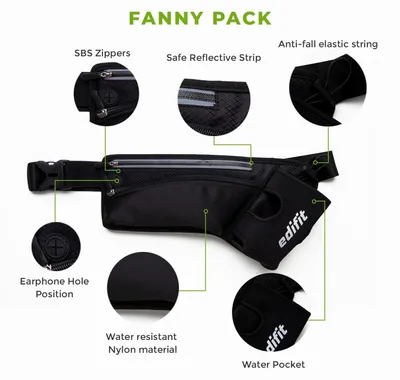 Zdjęcie produktu dla Pas do biegania, wodoodporny, z uchwytem na butelkę, regulowany, odblaskowy, rozmiar M, przeznaczony do aktywności sportowych