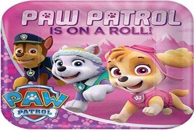 Produktbild von 55, Pappteller Paw Patrol, Rosa, 8 Stück